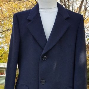 VINTANGE 80's HYDE PARK CASHMERE OVERCOAT WOOL 42R